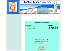 Tablet Screenshot of makeupbydermacia.com